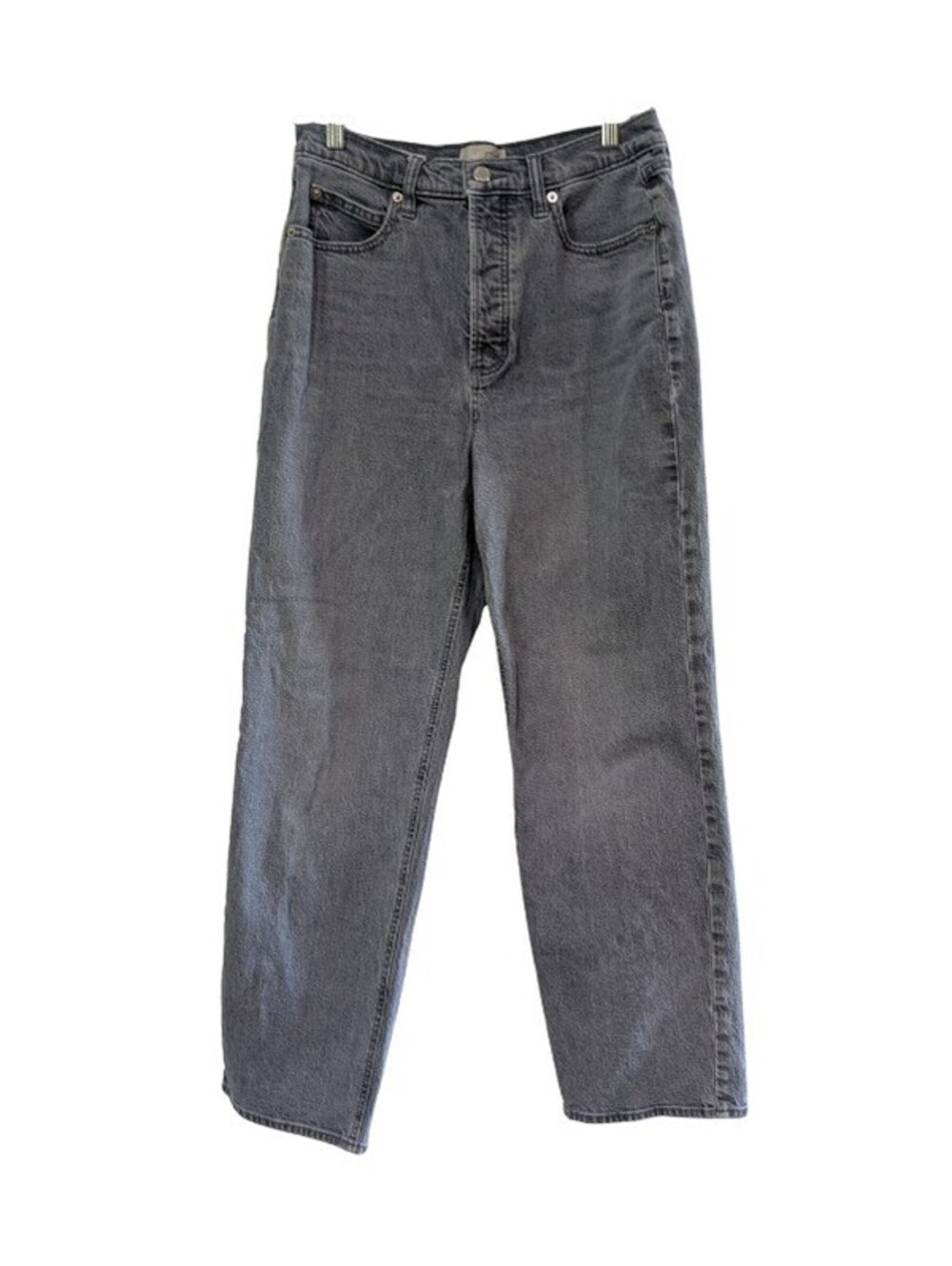 Universal Thread Women's Highest Straight Jeans, Blue Gray, 10R, Button Fly
